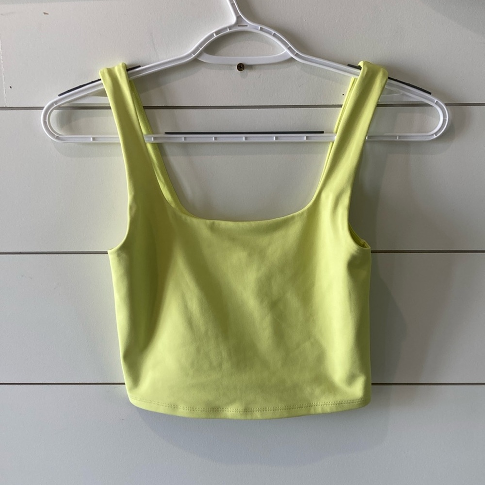 EXPRESS. Lime green work out top